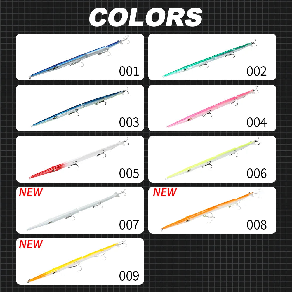 Hunthouse Señuelo Articulado Pencil Bait 3 Secciones 255mm/30.6g – Swimbait Hundido para Lubina y Pez Azul