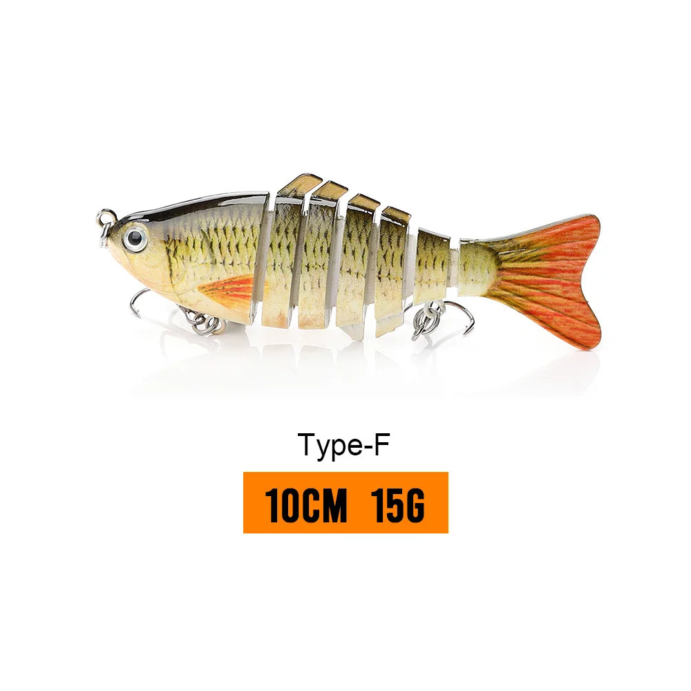 VTAVTA Señuelo Articulado 8 Segmentos 10/14cm – Swimbait Duro Hundido para Pesca Deportiva
