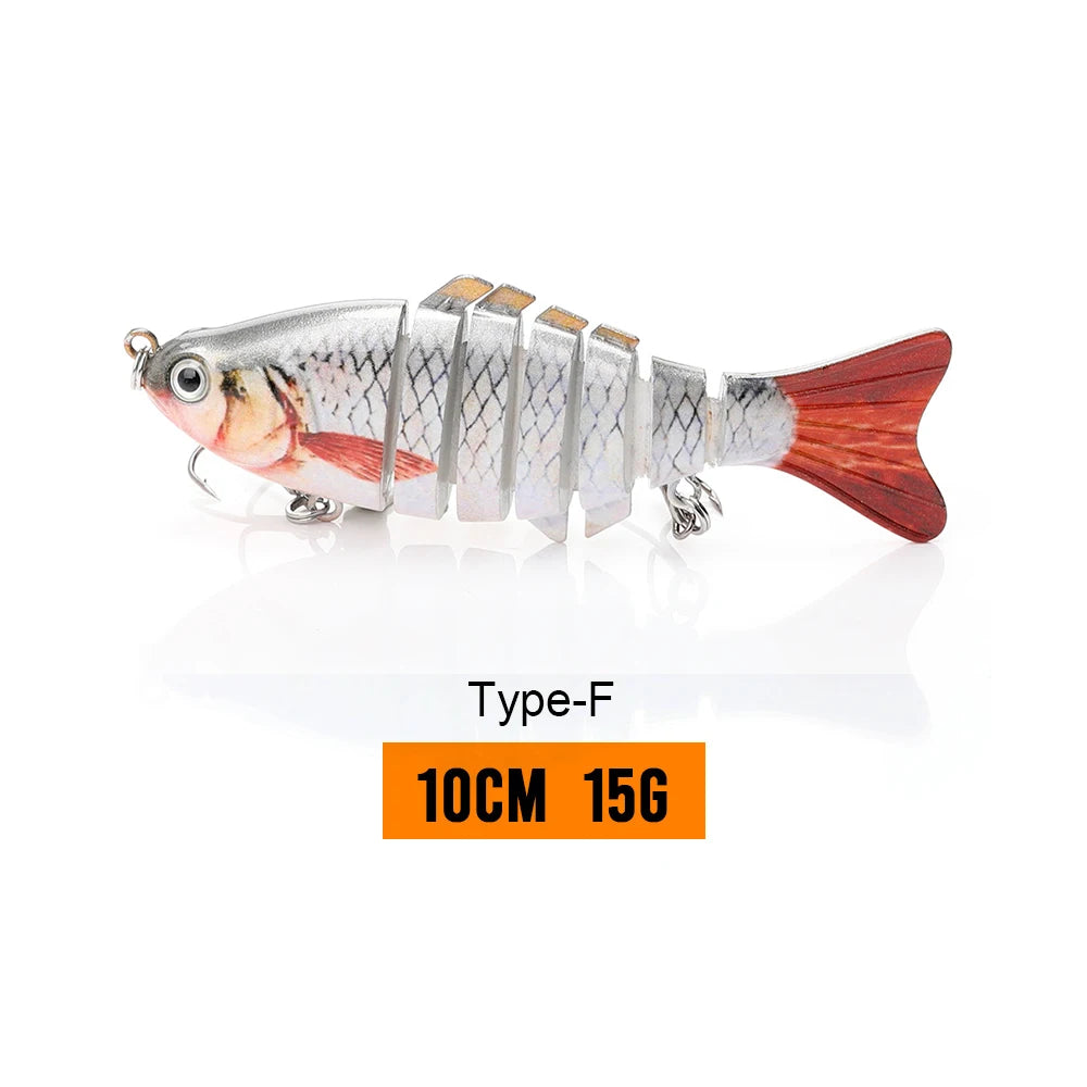 VTAVTA Señuelo Articulado 8 Segmentos 10/14cm – Swimbait Duro Hundido para Pesca Deportiva