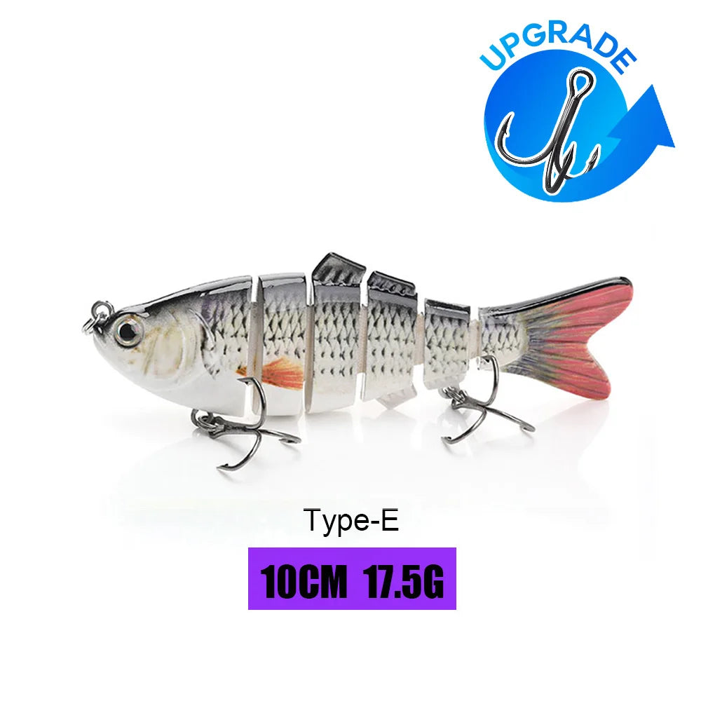 VTAVTA Señuelo Articulado 8 Segmentos 10/14cm – Swimbait Duro Hundido para Pesca Deportiva