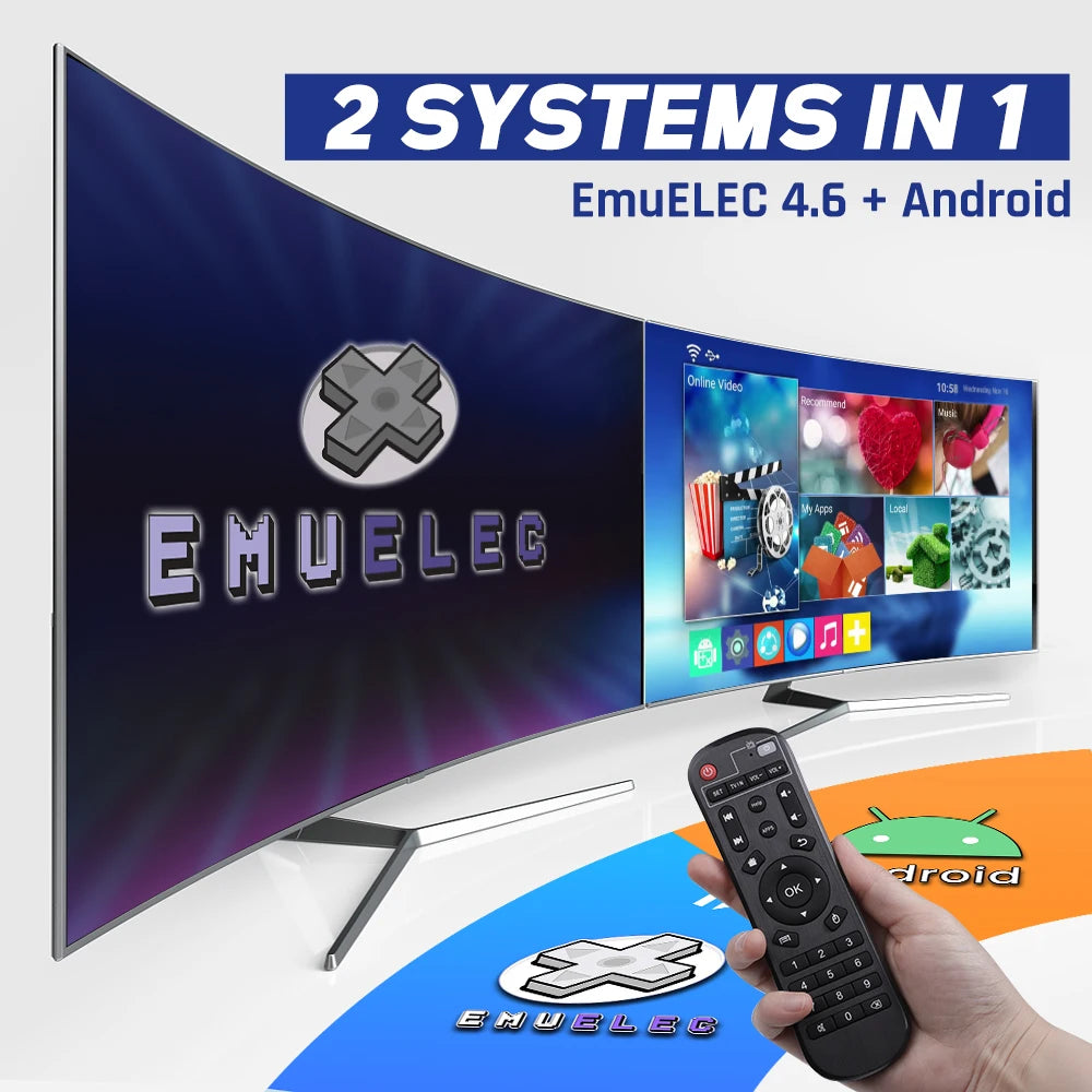 KINHANK Super Console X2 Pro – Consola Retro con 90.000 Juegos + Mandos Inalámbricos | Compatible con PS1, Dreamcast, MAME y Sega Saturn