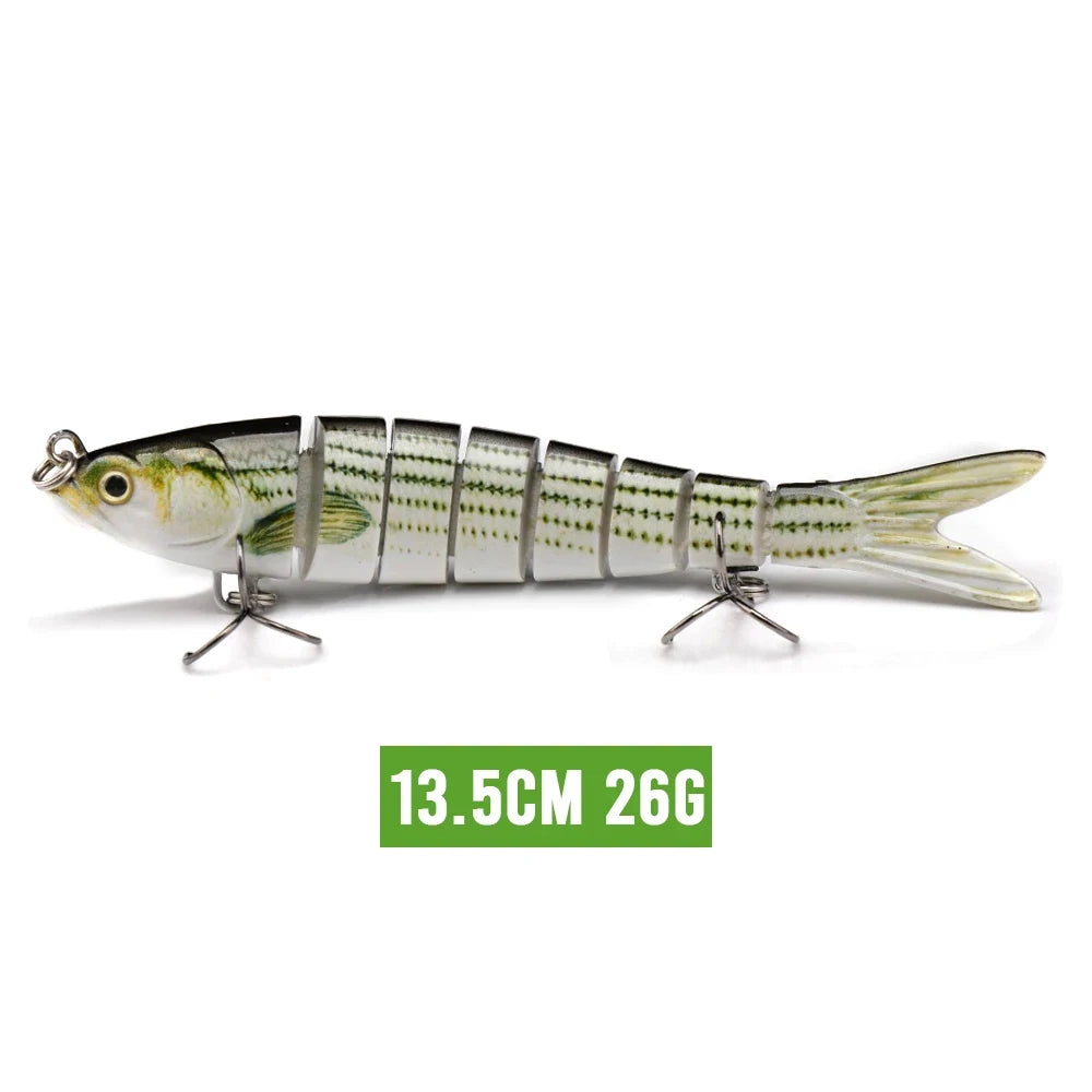 VTAVTA Señuelo Articulado 8 Segmentos 10/14cm – Swimbait Duro Hundido para Pesca Deportiva