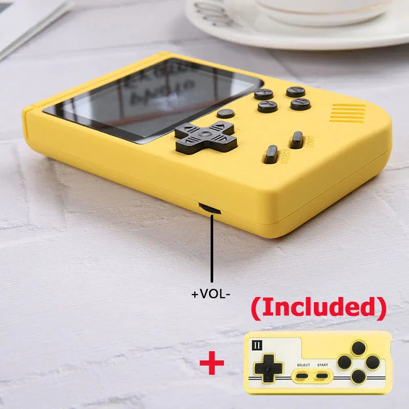 Mini Consola Retro Portátil 8-Bit con 500 Juegos y Mando – Salida AV para TV