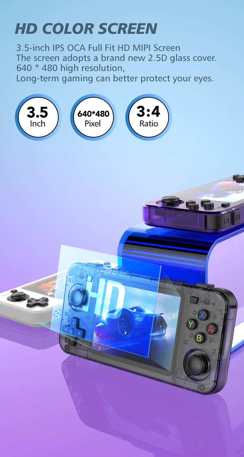 Consola Retro Portátil R36H 64GB | Linux Open-Source con Pantalla IPS 3.5” y Miles de Juegos Clásicos