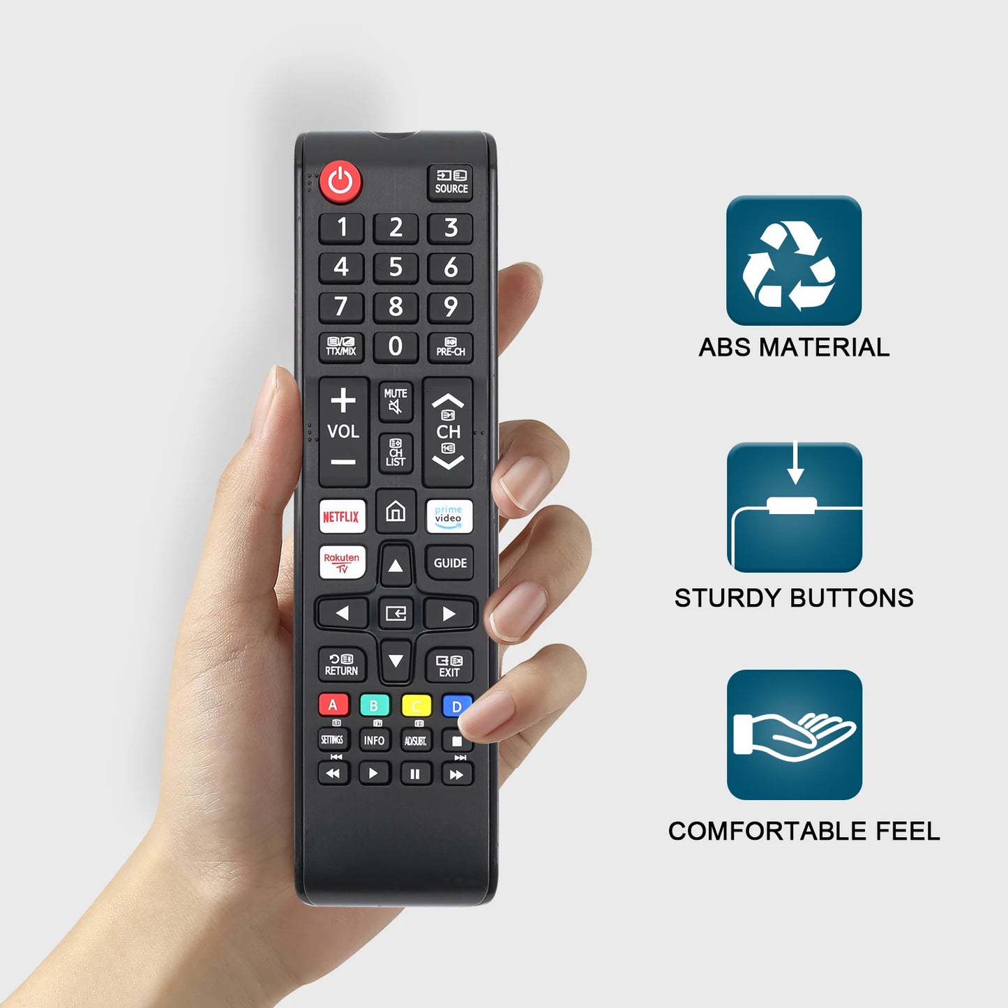 Mando Universal para Samsung TV BN59-01315J | Compatible con Todos los Modelos Smart TV, LED, LCD y 3D