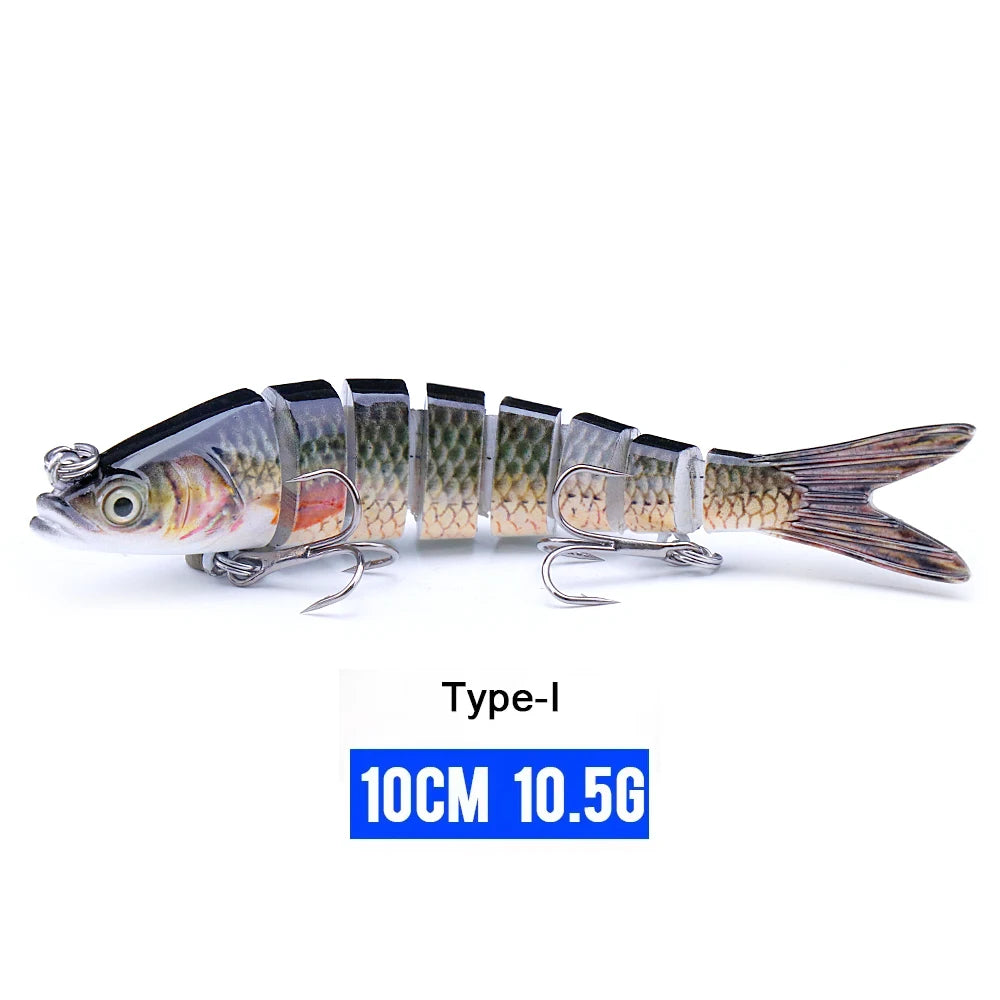 VTAVTA Señuelo Articulado 8 Segmentos 10/14cm – Swimbait Duro Hundido para Pesca Deportiva