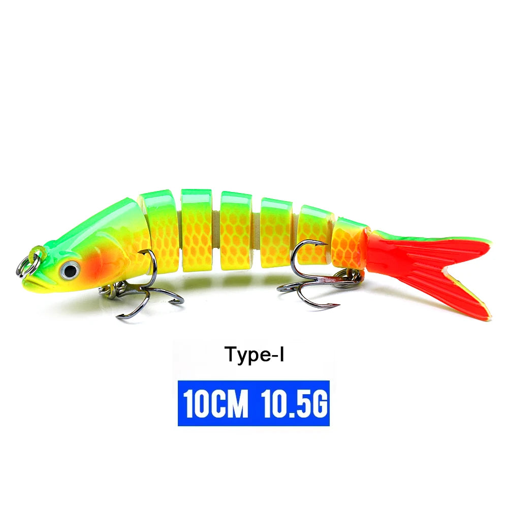 VTAVTA Señuelo Articulado 8 Segmentos 10/14cm – Swimbait Duro Hundido para Pesca Deportiva