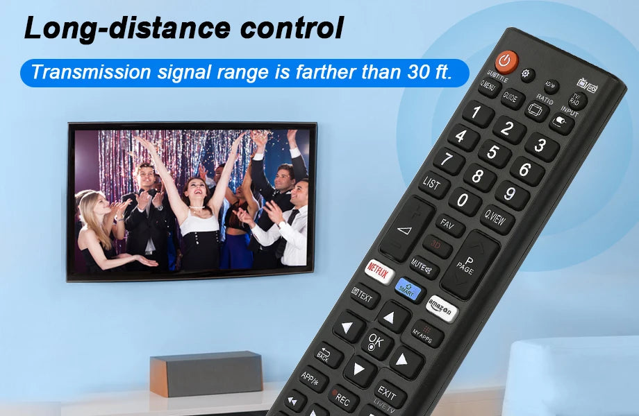 Mando a Distancia Universal para TV LG | Compatible con Todos los Modelos | Botones de Acceso Rápido a Netflix y Prime Video