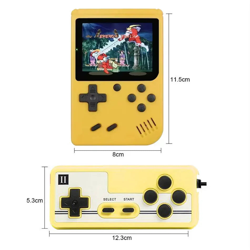 Mini Consola Retro Portátil 8-Bit con 500 Juegos y Mando – Salida AV para TV