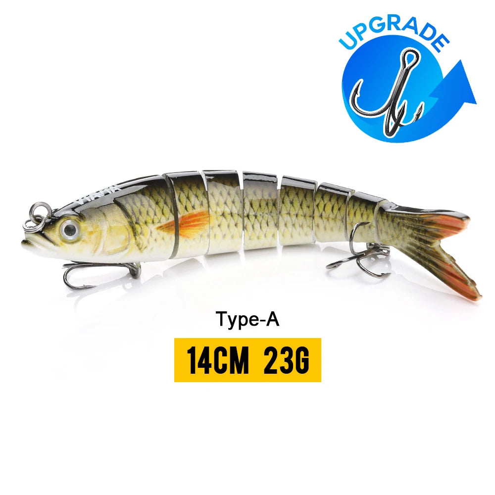 VTAVTA Señuelo Articulado 8 Segmentos 10/14cm – Swimbait Duro Hundido para Pesca Deportiva