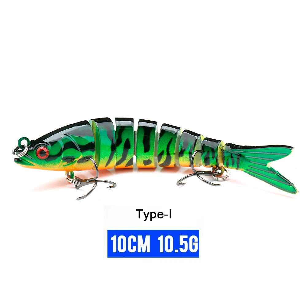 VTAVTA Señuelo Articulado 8 Segmentos 10/14cm – Swimbait Duro Hundido para Pesca Deportiva