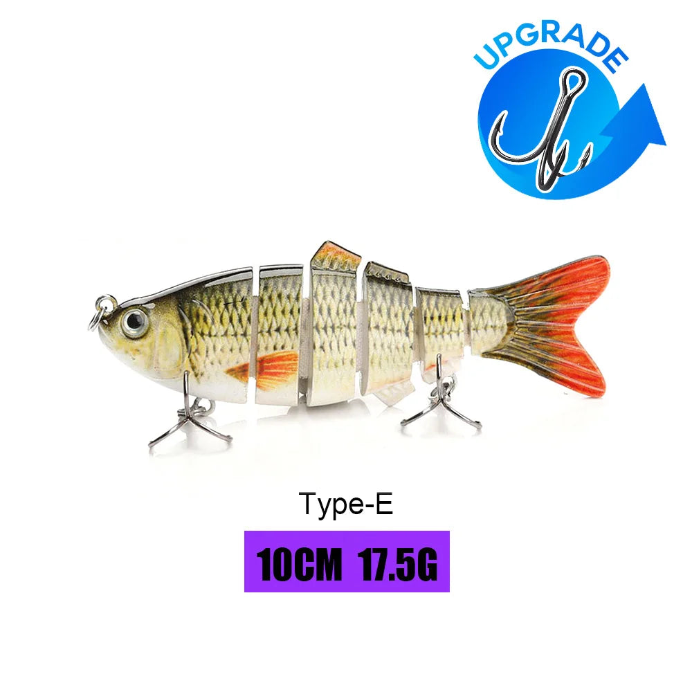 VTAVTA Señuelo Articulado 8 Segmentos 10/14cm – Swimbait Duro Hundido para Pesca Deportiva