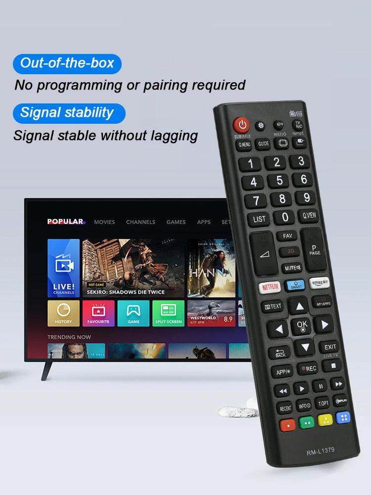 Mando a Distancia Universal para TV LG | Compatible con Todos los Modelos | Botones de Acceso Rápido a Netflix y Prime Video