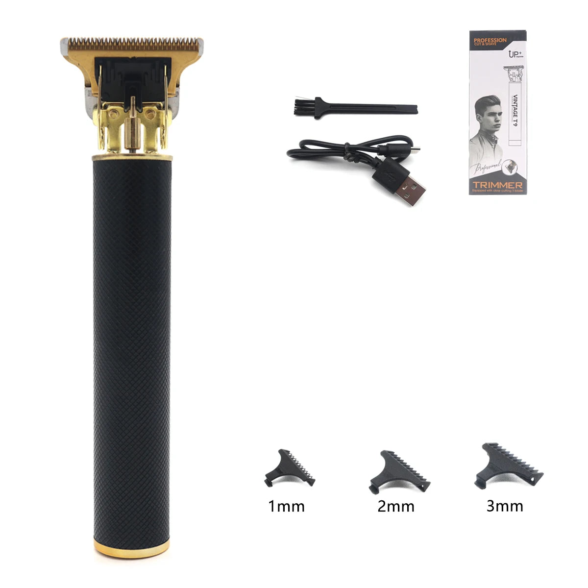 T9 Cortapelos Profesional Metálico | Trimmer de Precisión 0mm para Barba y Cabello Masculino