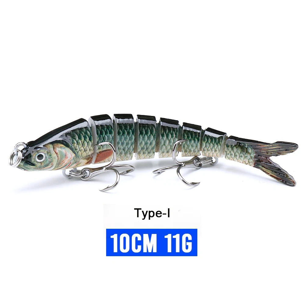 VTAVTA Señuelo Articulado 8 Segmentos 10/14cm – Swimbait Duro Hundido para Pesca Deportiva