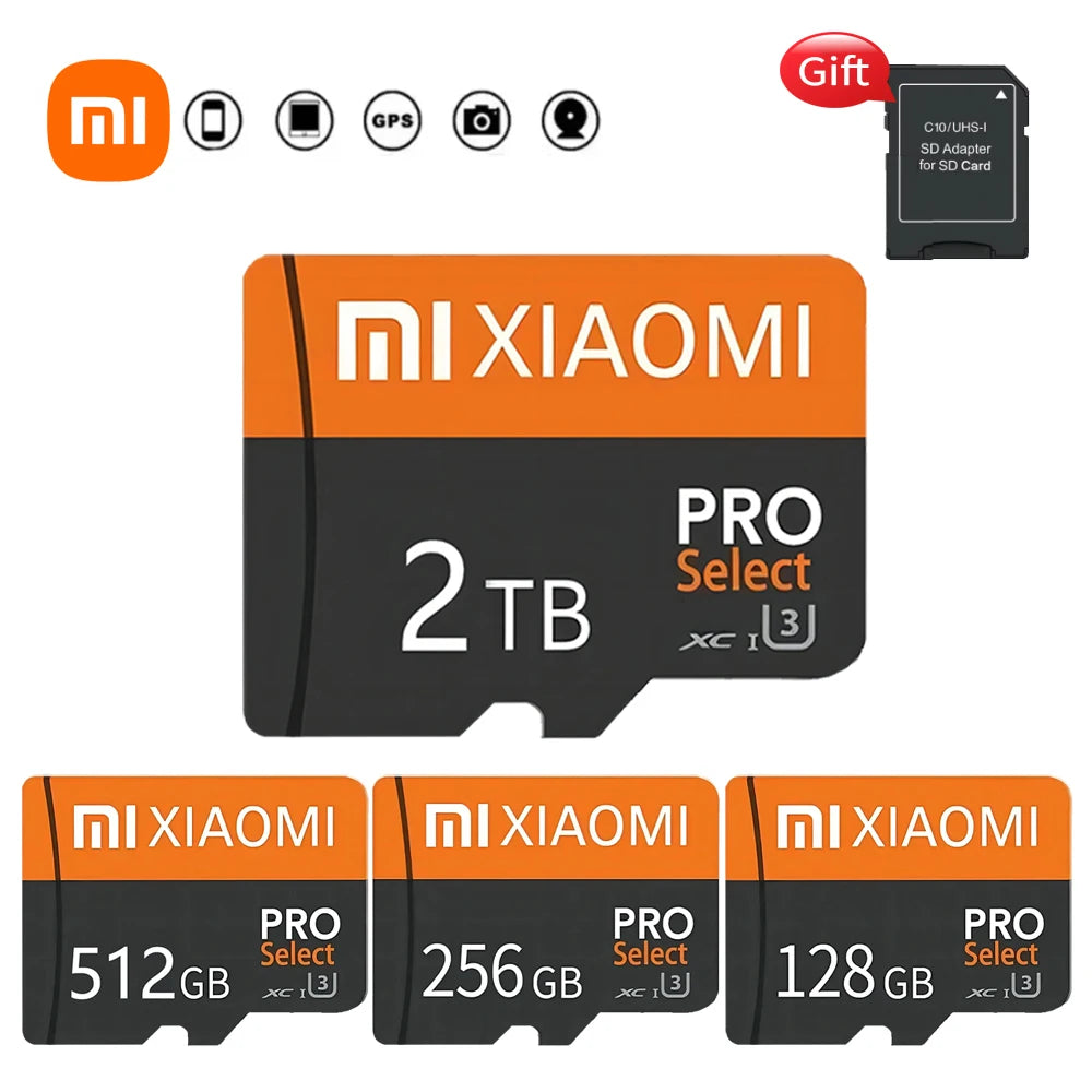 Tarjeta de Memoria Xiaomi SD de Alta Velocidad | 128GB / 256GB / 512GB / 1TB / 2TB | Micro TF para Cámara, Juegos y Dispositivos de Vigilancia