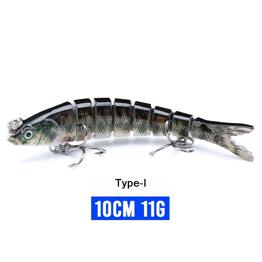 VTAVTA Señuelo Articulado 8 Segmentos 10/14cm – Swimbait Duro Hundido para Pesca Deportiva