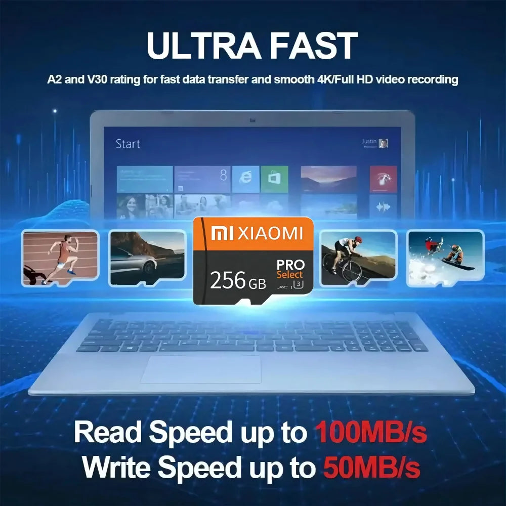 Tarjeta de Memoria Xiaomi SD de Alta Velocidad | 128GB / 256GB / 512GB / 1TB / 2TB | Micro TF para Cámara, Juegos y Dispositivos de Vigilancia