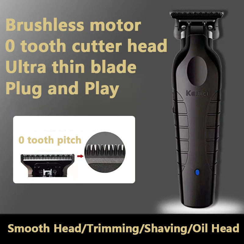 Kemei 2299 Cortapelos Profesional Inalámbrico | Trimmer 0mm Zero Gapped para Barbería y Peluquería