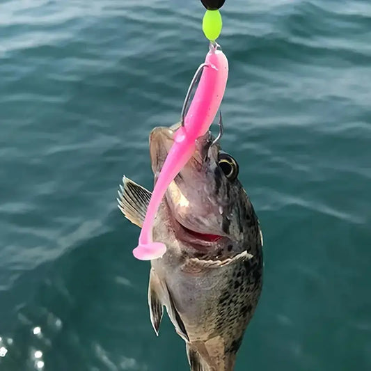 Cebo de Pesca Suave con Cola Flexible 55/65/75mm | Set Swimbaits de Silicona para Lucio, Bass y Carpa (10/50/100 Uds)