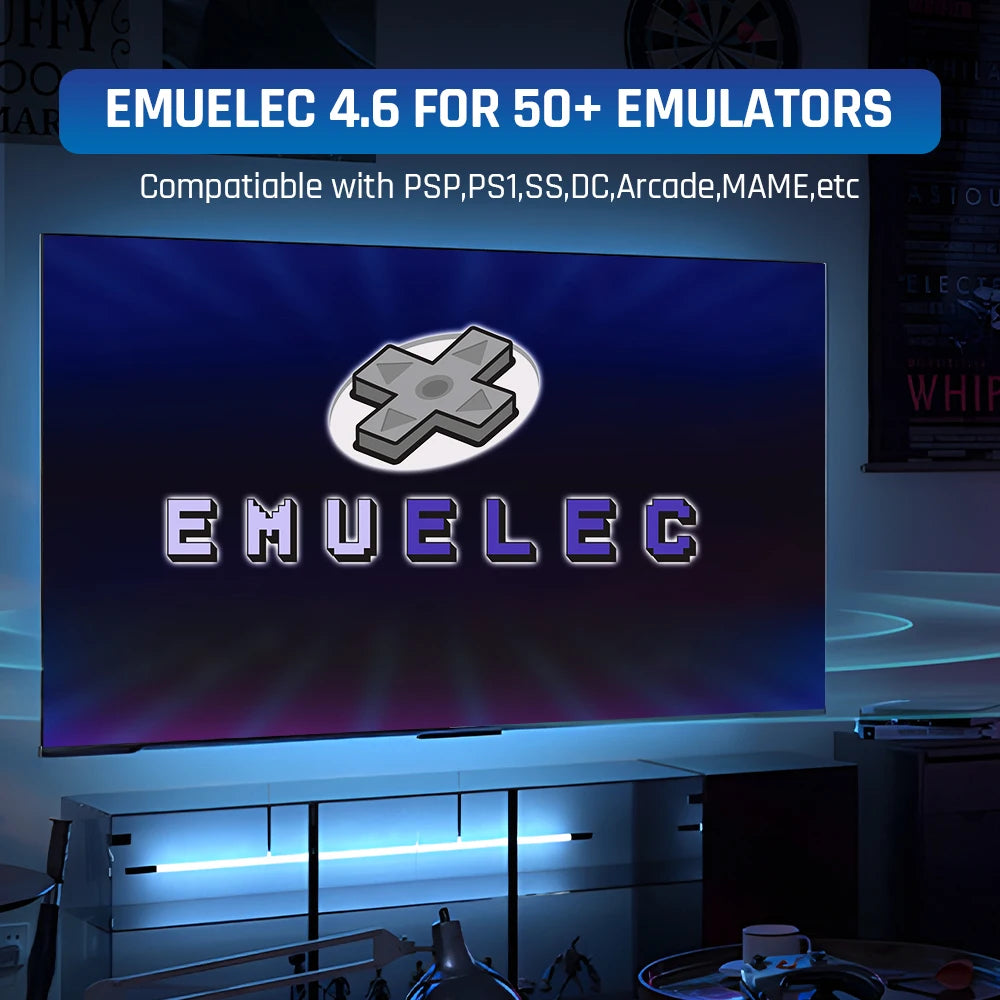 KINHANK Super Console X2 Pro – Consola Retro con 90.000 Juegos + Mandos Inalámbricos | Compatible con PS1, Dreamcast, MAME y Sega Saturn