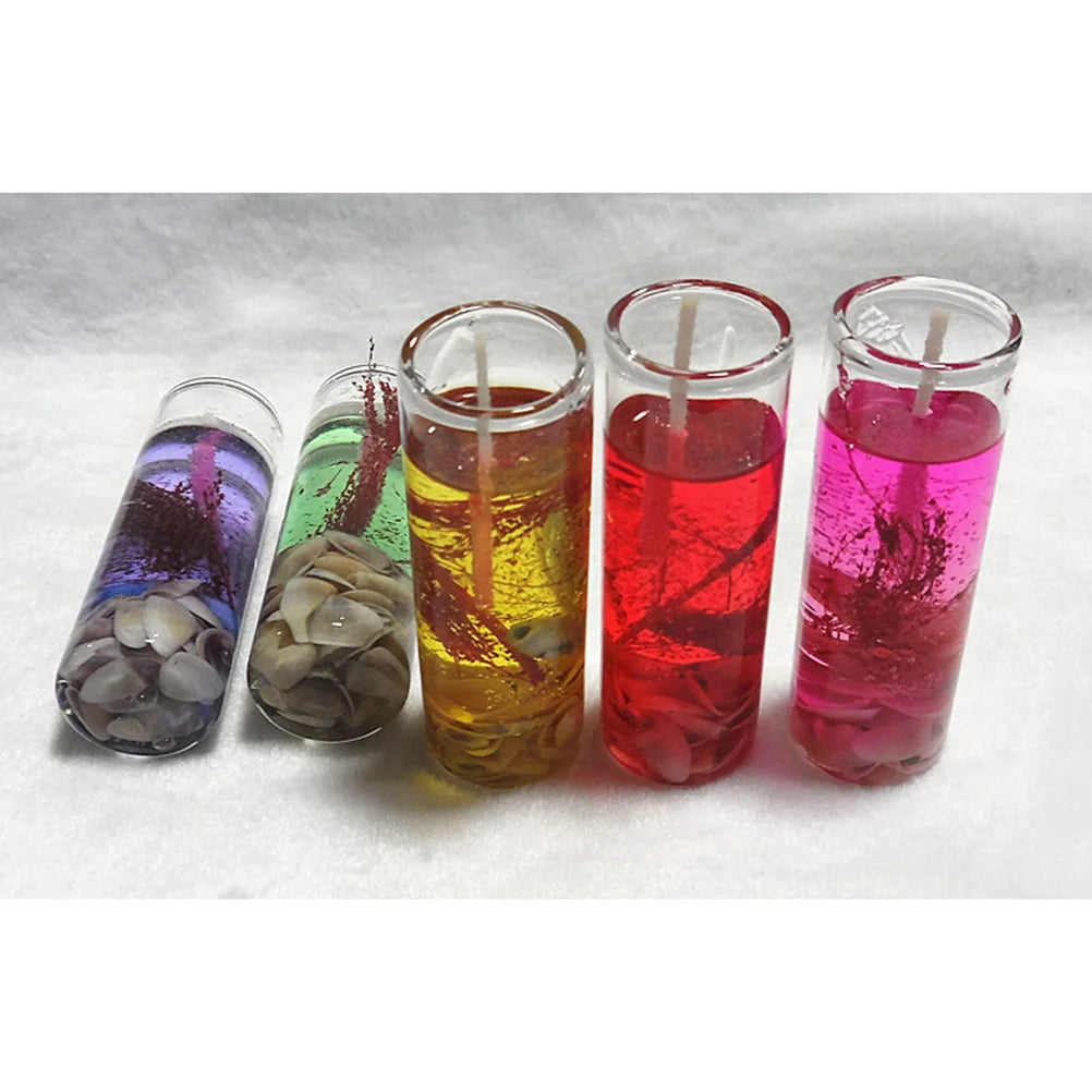 Vela de Gel con Conchas Marinas | Sin Humo, Decoración Romántica para Hogar, Boda o Fiesta – Estilo Océano