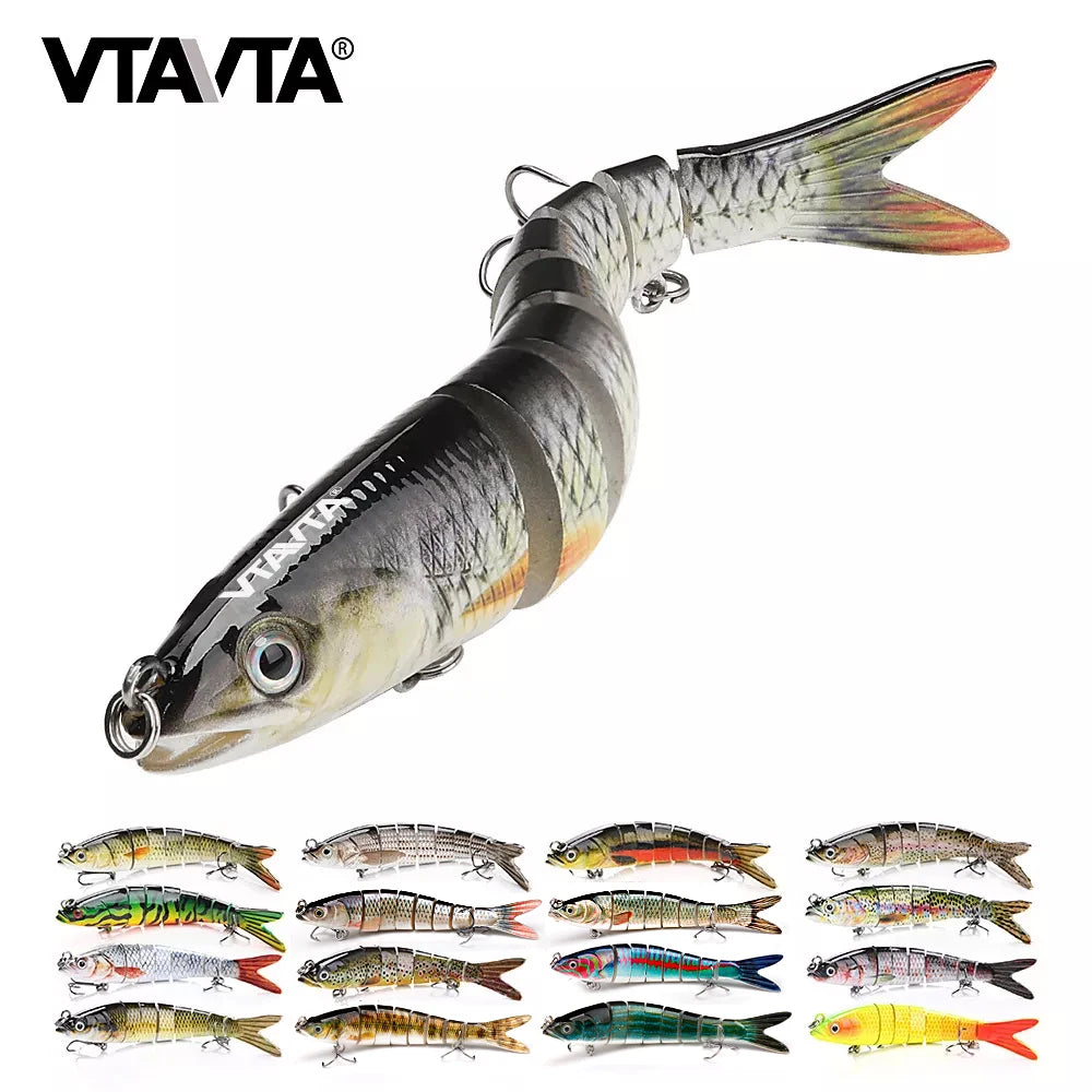 VTAVTA Señuelo Articulado 8 Segmentos 10/14cm – Swimbait Duro Hundido para Pesca Deportiva