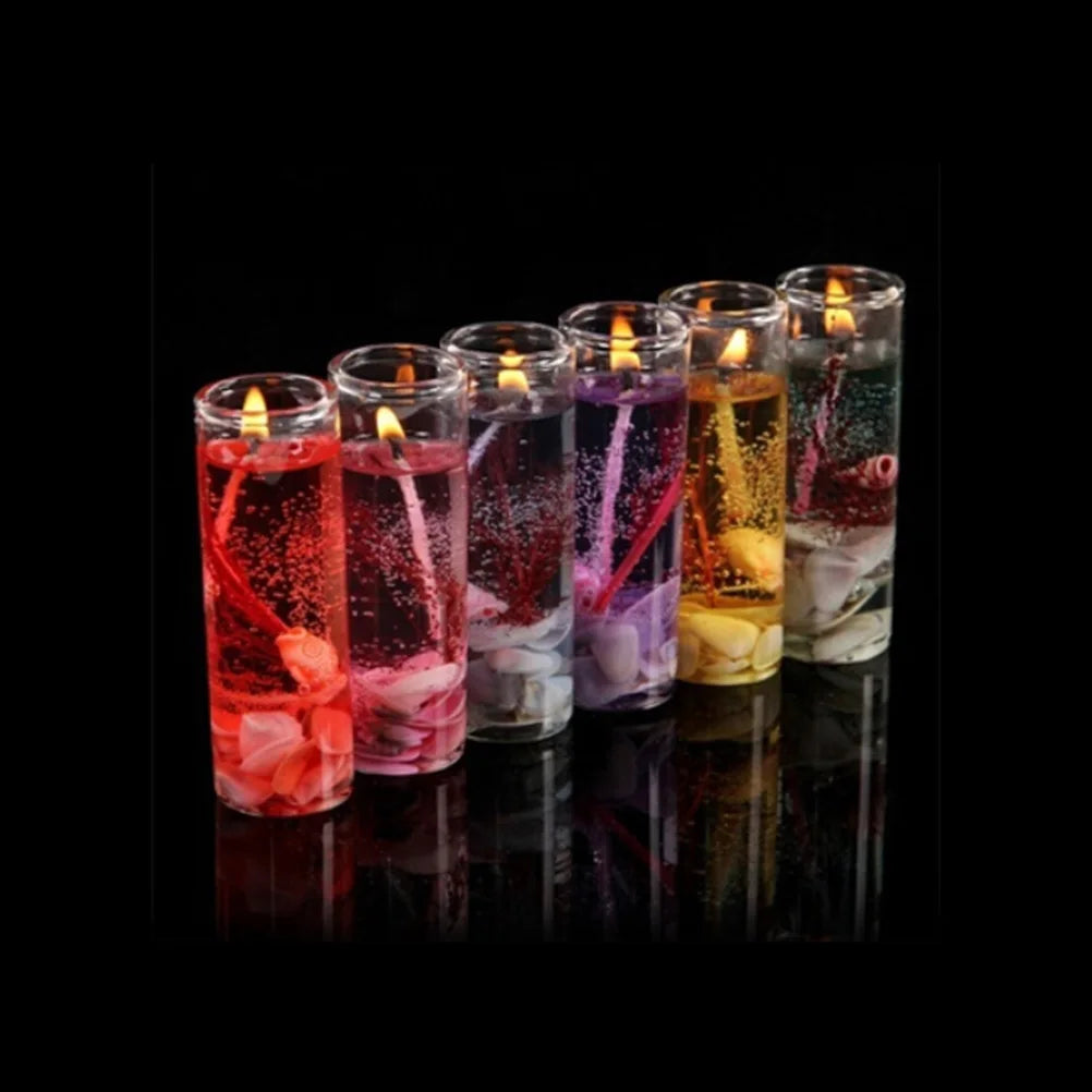 Vela de Gel con Conchas Marinas | Sin Humo, Decoración Romántica para Hogar, Boda o Fiesta – Estilo Océano