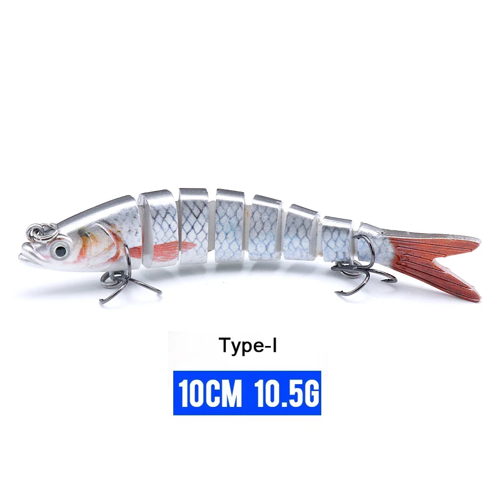 VTAVTA Señuelo Articulado 8 Segmentos 10/14cm – Swimbait Duro Hundido para Pesca Deportiva