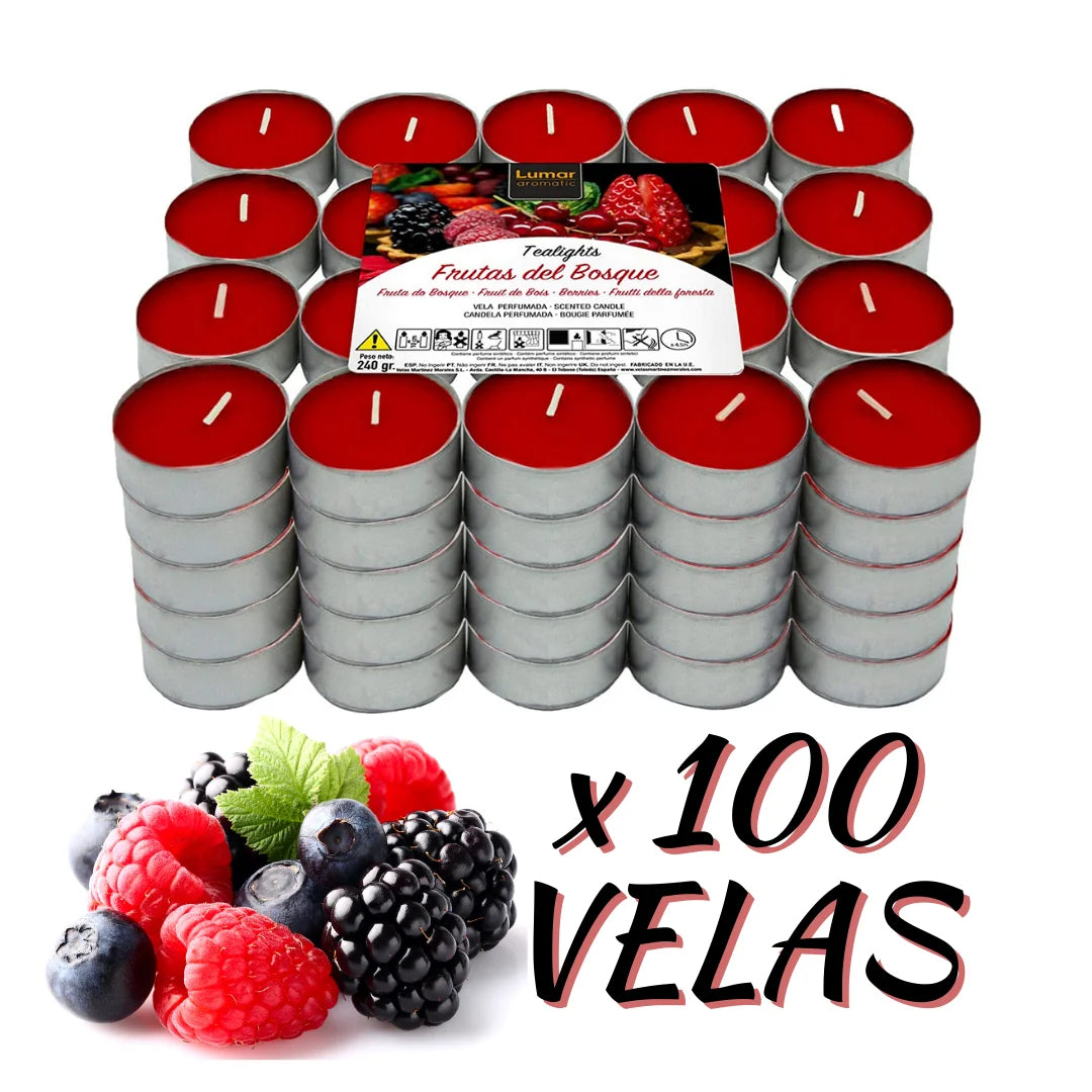 Krown – Pack de 60 o 100 Velas Aromáticas Tealights (4,5h duración) – Vainilla, Canela, Coco, Lavanda y más
