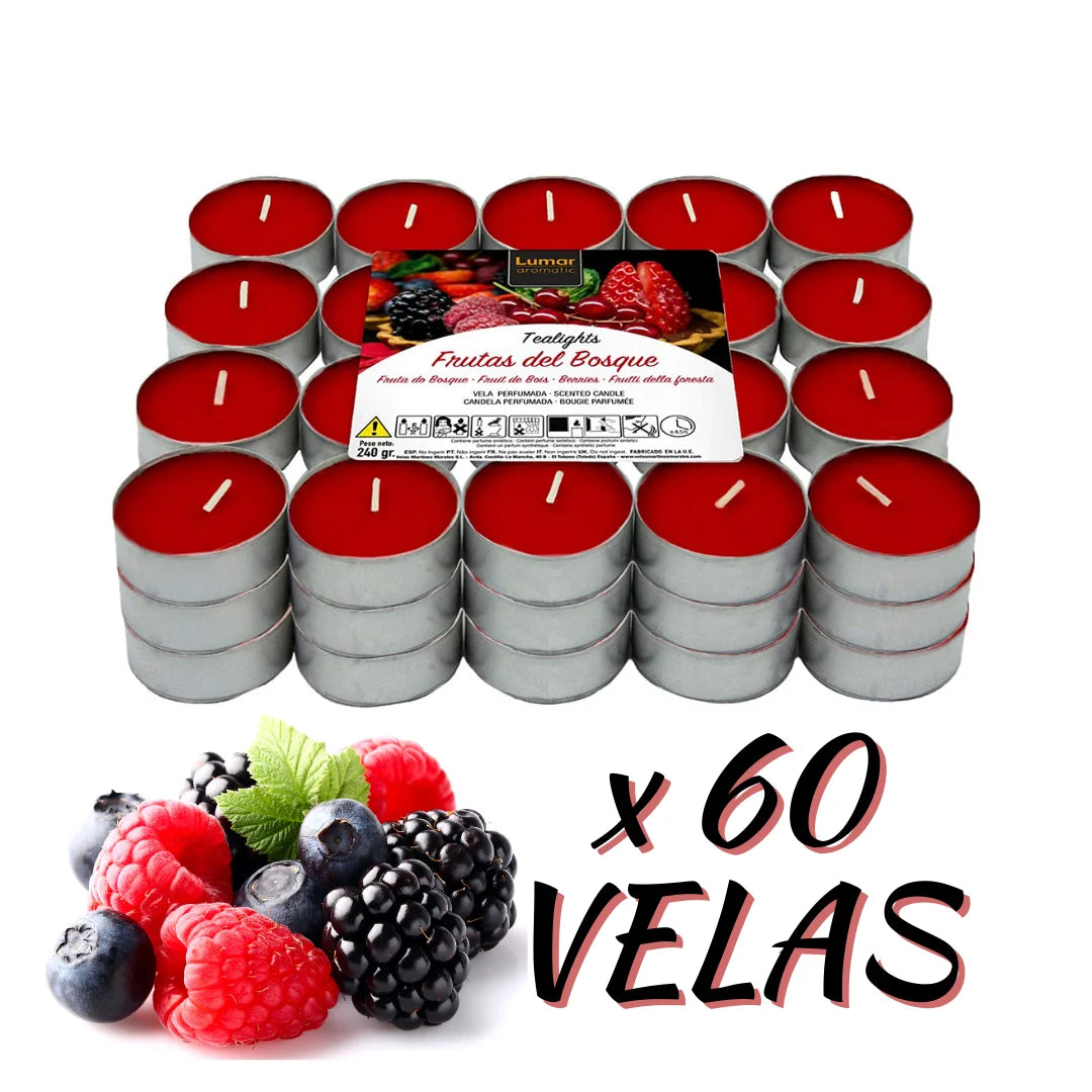Krown – Pack de 60 o 100 Velas Aromáticas Tealights (4,5h duración) – Vainilla, Canela, Coco, Lavanda y más