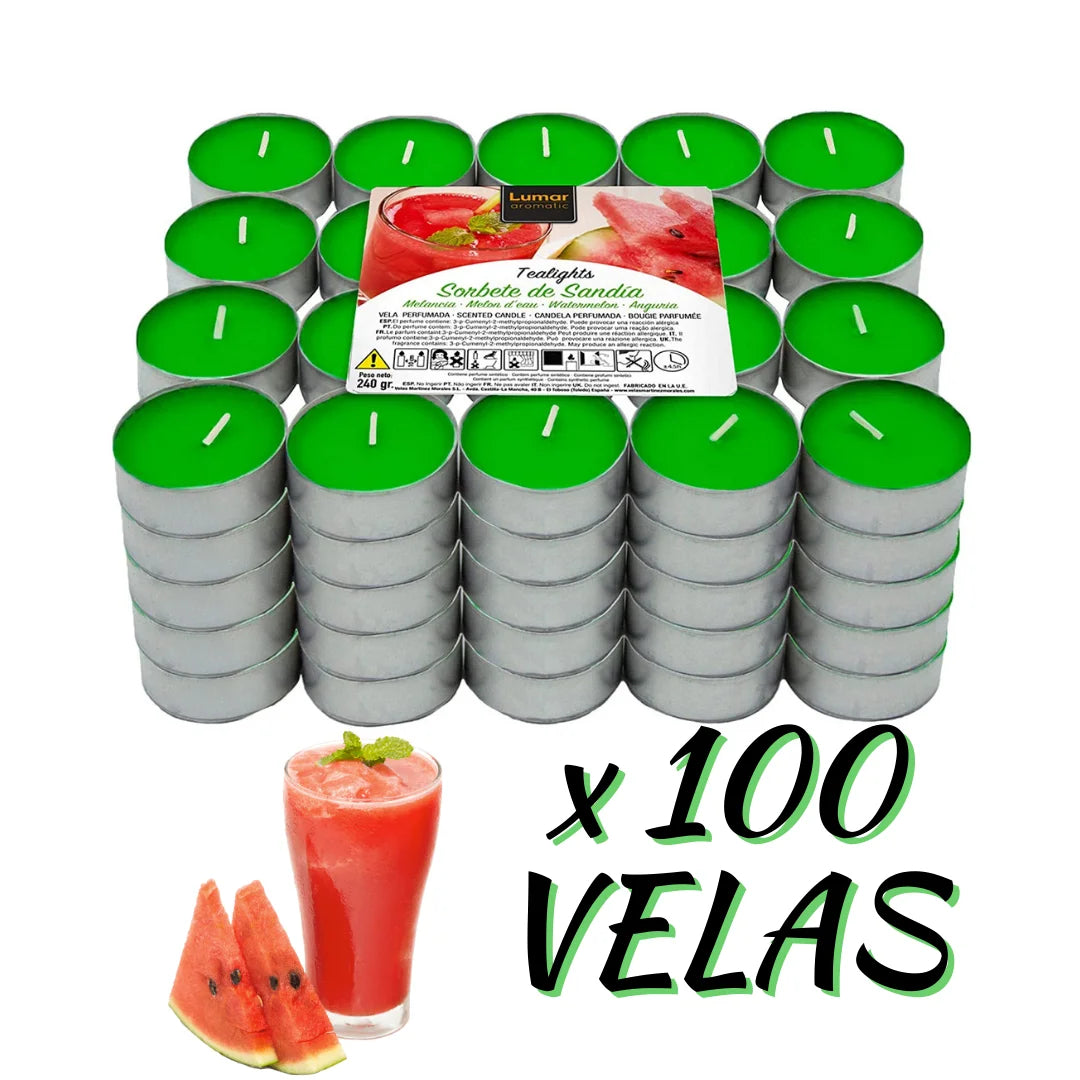 Krown – Pack de 60 o 100 Velas Aromáticas Tealights (4,5h duración) – Vainilla, Canela, Coco, Lavanda y más